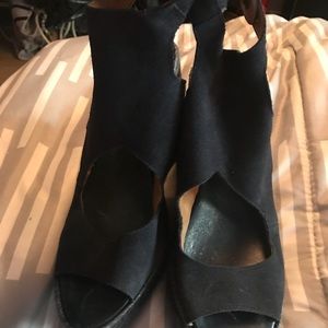 Zara faux suede wedge sandal